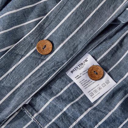 Imagem de Conjunto de capa de edredom JELLYMONI listrado 100% algodão lavado