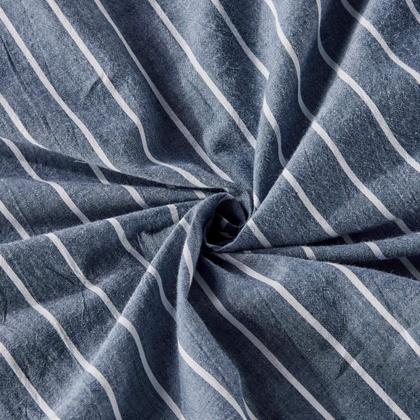 Imagem de Conjunto de capa de edredom JELLYMONI listrado 100% algodão lavado