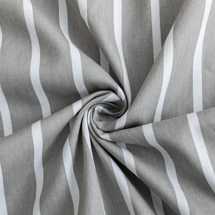 Imagem de Conjunto de capa de edredom JELLYMONI totalmente cinza de algodão com listras brancas