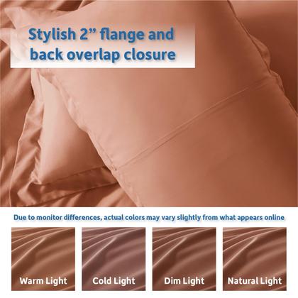 Imagem de Conjunto de Capa de Edredom King Size Nestl Rust 3 Peças - 110g/m²