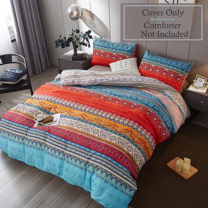 Imagem de Conjunto de capa de edredom LAMEJOR Twin Size Listrado Padrão Branco/Preto