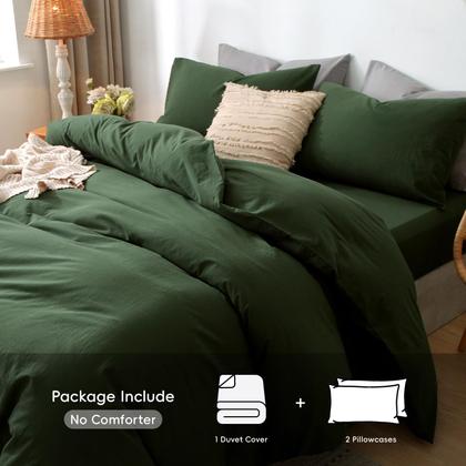 Imagem de Conjunto de capa de edredom MooMee Bedding 100% algodão lavado