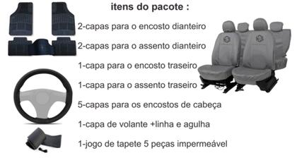 Imagem de Conjunto de Capa p/ Cerato 2013 a 2019 + Tapete + Volante Novo