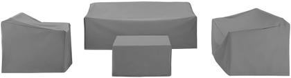 Imagem de Conjunto de capas de móveis de pátio Crosley Waterproof de 4 peças cinza