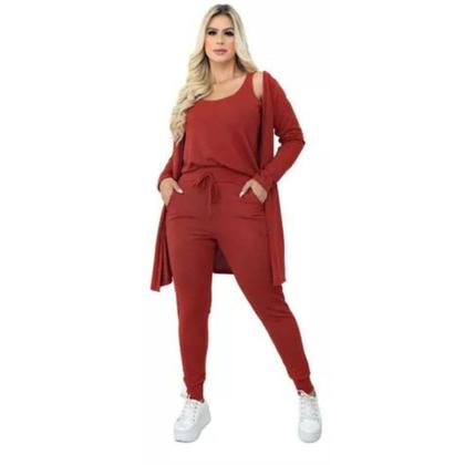 Imagem de Conjunto de CardiganComBlusa e CalçaJogger