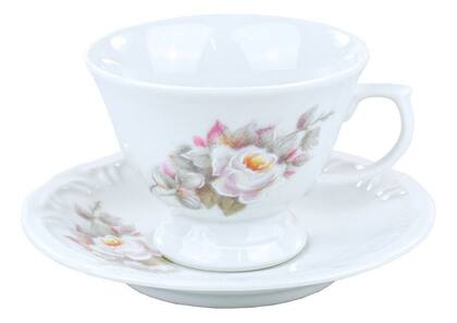 Imagem de Conjunto de Chá 6 Xícaras Chá 6 Sobremesa 1 Boleira Porcelana Schmidt Eterna