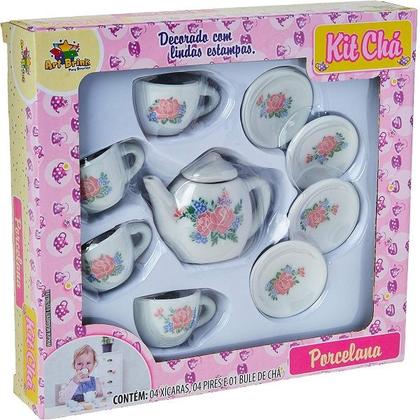 Imagem de Conjunto de CHA em Porcelana Infantil com 9 Peças ART BRINK IZ2604 FLOR