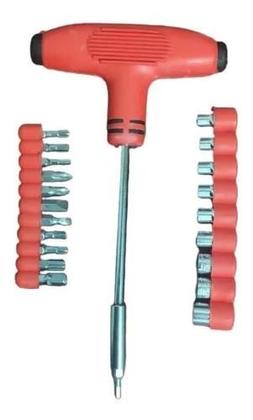 Imagem de Conjunto De Chave De Bits E Soquete Fenda Philips Torx Adaptador Tipo T Com 24 Peças Manutenção Casa