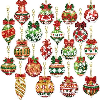 Imagem de Conjunto De Chaveiros DIY Para Adultos 8-20 Peças Pintura Em Diamante Arte Em Acrílico Decoração De