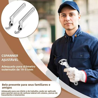 Imagem de Conjunto De Chaves Ajustáveis Universais Com Gancho, Cabeça Redonda E Quadrada, Ferramentas Manuais