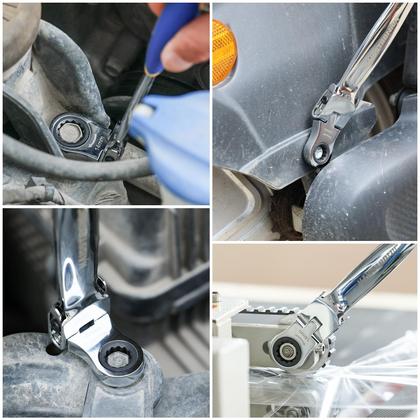 Imagem de Conjunto de chaves combinadas com catraca haisstronica 12 em 1 8-19 mm