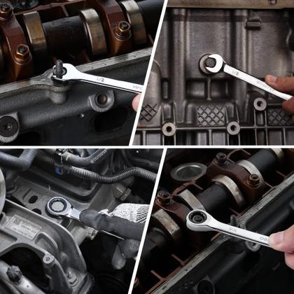 Imagem de Conjunto de chaves combinadas com catraca WORKPRO 7 peças SAE