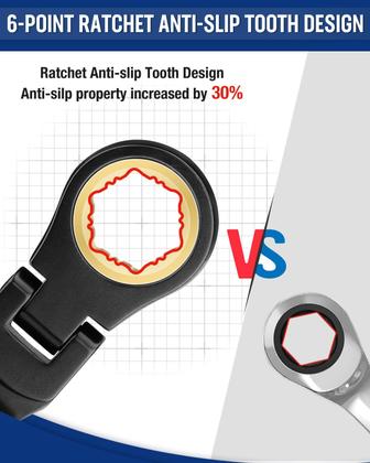 Imagem de Conjunto de chaves combinadas com catraca WORKPRO, 8 peças, 8-17 mm