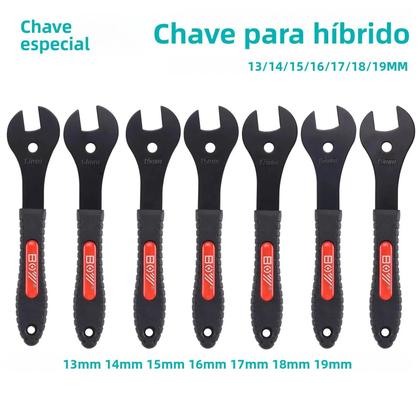Imagem de Conjunto De Chaves Cónicas Para Cubo De Bicicleta 2mm, 7 Tamanhos, Chave Cónica Aberta BOY,