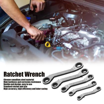 Imagem de Conjunto de chaves de catraca Agatige, 5 peças de chaves offset de anel duplo