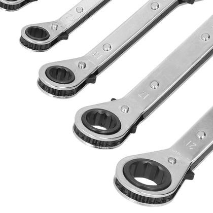 Imagem de Conjunto de chaves de catraca Agatige, 5 peças de chaves offset de anel duplo