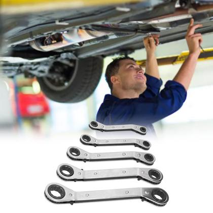 Imagem de Conjunto de chaves de catraca Agatige, 5 peças de chaves offset de anel duplo