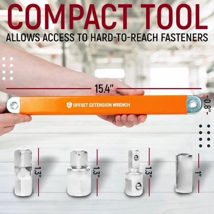 Imagem de Conjunto de chaves de extensão offset Granatan de 15,4 polegadas com adaptadores