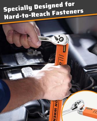 Imagem de Conjunto de chaves de extensão offset XKONE 15,4 cm com adaptadores e soquete