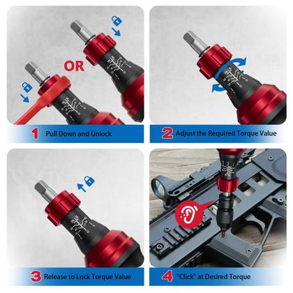 Imagem de Conjunto de chaves de fenda de torque SUERCUP 10-60in.lb 1/4 com 36 bits 36PC