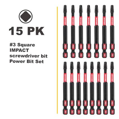 Imagem de Conjunto de chaves de fenda GEINXURN Impact Tough SQ2, pacote com 15