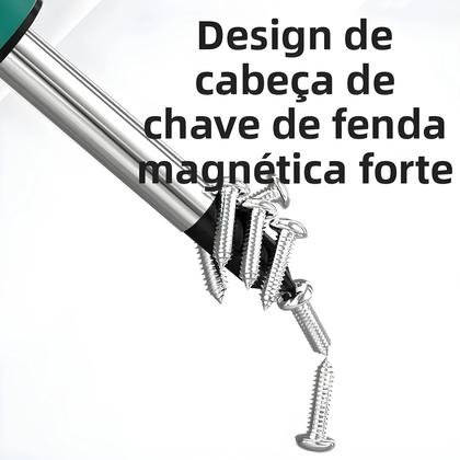 Imagem de Conjunto De Chaves De Fenda Magnéticas Mini Com Cabo Curto, Portátil, Tipo Rabanete, Chave Plana E