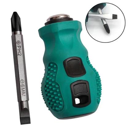 Imagem de Conjunto De Chaves De Fenda Magnéticas Mini Com Cabo Curto, Portátil, Tipo Rabanete, Chave Plana E