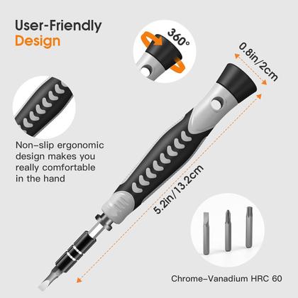 Imagem de Conjunto de chaves de fenda RARTOP Precision 130 em 1 com caixa de ferramentas - preto