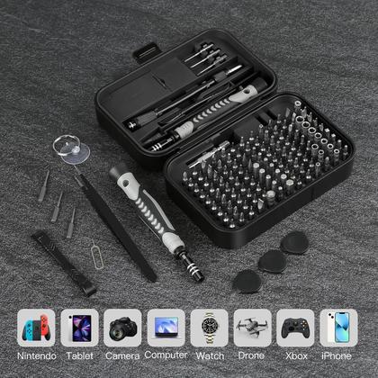 Imagem de Conjunto de chaves de fenda RARTOP Precision 130 em 1 com caixa de ferramentas - preto
