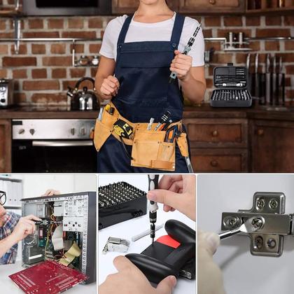 Imagem de Conjunto de chaves de fenda RARTOP Precision 130 em 1 com caixa de ferramentas - preto