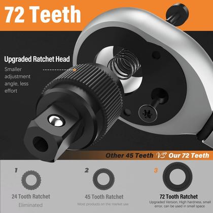 Imagem de Conjunto de chaves de torque pequenas de 13 peças (3-25 Nm), clique de acionamento de 1/4", chave de torque de dupla direção de 72 dentes, chave de torque de bicicleta de alta precisão de  3% com brocas de soquete, kit de ferramentas profissional para bicicletas e motocicletas
