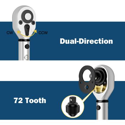 Imagem de Conjunto de chaves de torque VANPO 1/4 3/8 1/2 polegadas Drive 6-27 Nm 0,7-5,1 kgf.m 2,3-17,7 kgf.m