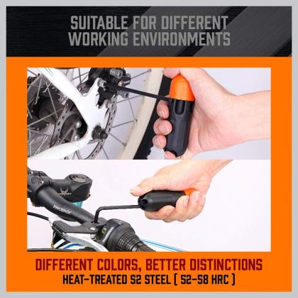 Imagem de Conjunto de chaves Hex Key Allen HORUSDY, 27 unidades, braço longo com alça em T