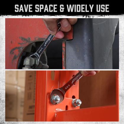 Imagem de Conjunto de chaves HORUSDY Thin Open End de 9 peças SAE 1/4-1 com bolsa