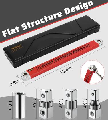 Imagem de Conjunto de chaves XKONE, extensão offset de 39 cm com 4 adaptadores