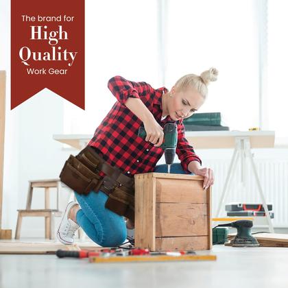 Imagem de Conjunto de cintos de ferramentas Style n Craft Leather Framer's para homens