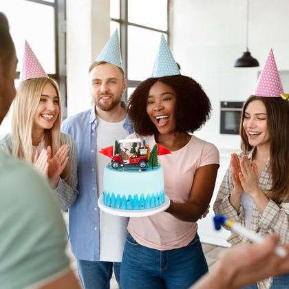 Imagem de Conjunto de cobertura de bolo de golfe Leitee de 21 peças com carrinho e bandeiras