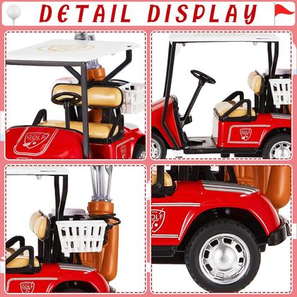 Imagem de Conjunto de cobertura de bolo de golfe Leitee de 21 peças com carrinho e bandeiras