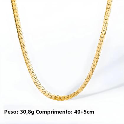 Imagem de Conjunto De Colar E Pulseira De Corrente Larga Dourada Para Mulheres E Meninas Em Aço Inoxidável