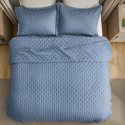 Imagem de Conjunto de colcha Bedsure Twin XL Ultra Soft Mineral Blue