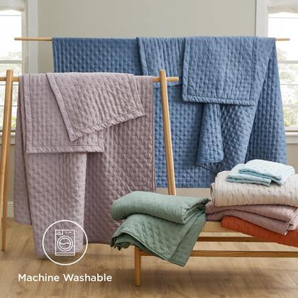 Imagem de Conjunto de colcha Bedsure Twin XL Ultra Soft Mineral Blue