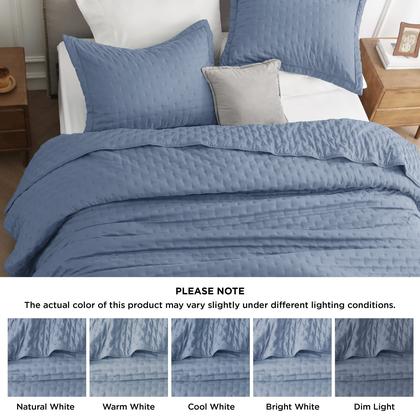 Imagem de Conjunto de colcha Bedsure Twin XL Ultra Soft Mineral Blue