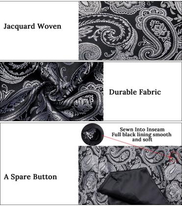 Imagem de Conjunto de colete e gravata DiBangu Formal Paisley para homens