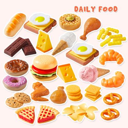Imagem de Conjunto de comida Play JOYIN 135 peças para crianças Pretend Play