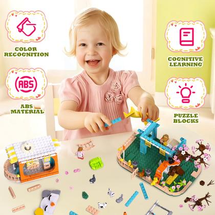 Imagem de Conjunto de construção Cat House com 8 gatos e bonecas compatíveis com Lego Friends