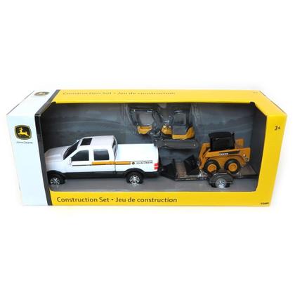 Imagem de Conjunto de construção John Deere Tomy Medium com caminhão, minicarregadeira