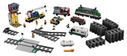 Imagem de Conjunto de construção LEGO City Cargo Train 60198 com controle remoto