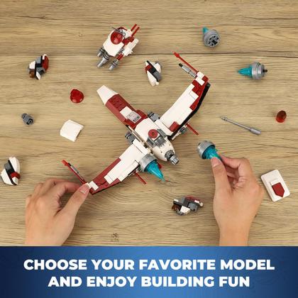 Imagem de Conjunto de construção QLT 3 em 1 Space Wars Space Wing Fighter de 6 anos ou mais
