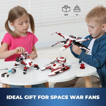 Imagem de Conjunto de construção QLT 3 em 1 Space Wars Space Wing Fighter de 6 anos ou mais