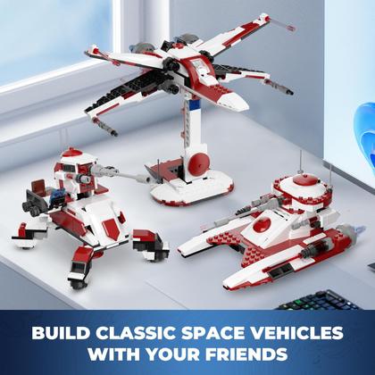 Imagem de Conjunto de construção QLT 3 em 1 Space Wars Space Wing Fighter de 6 anos ou mais